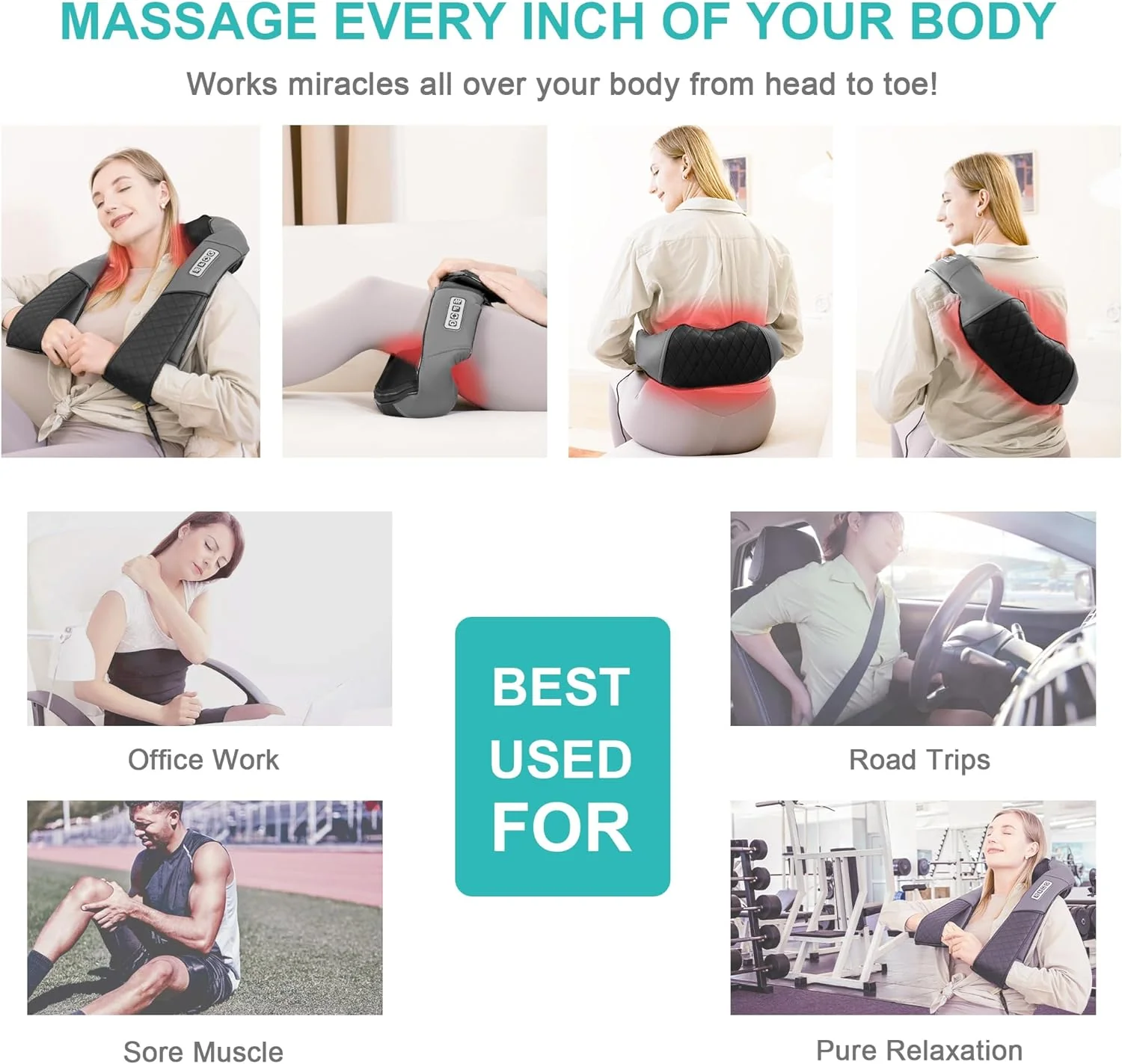 Medcursor Neck and Shoulder Massager with Heat (No Battery) - Image 6