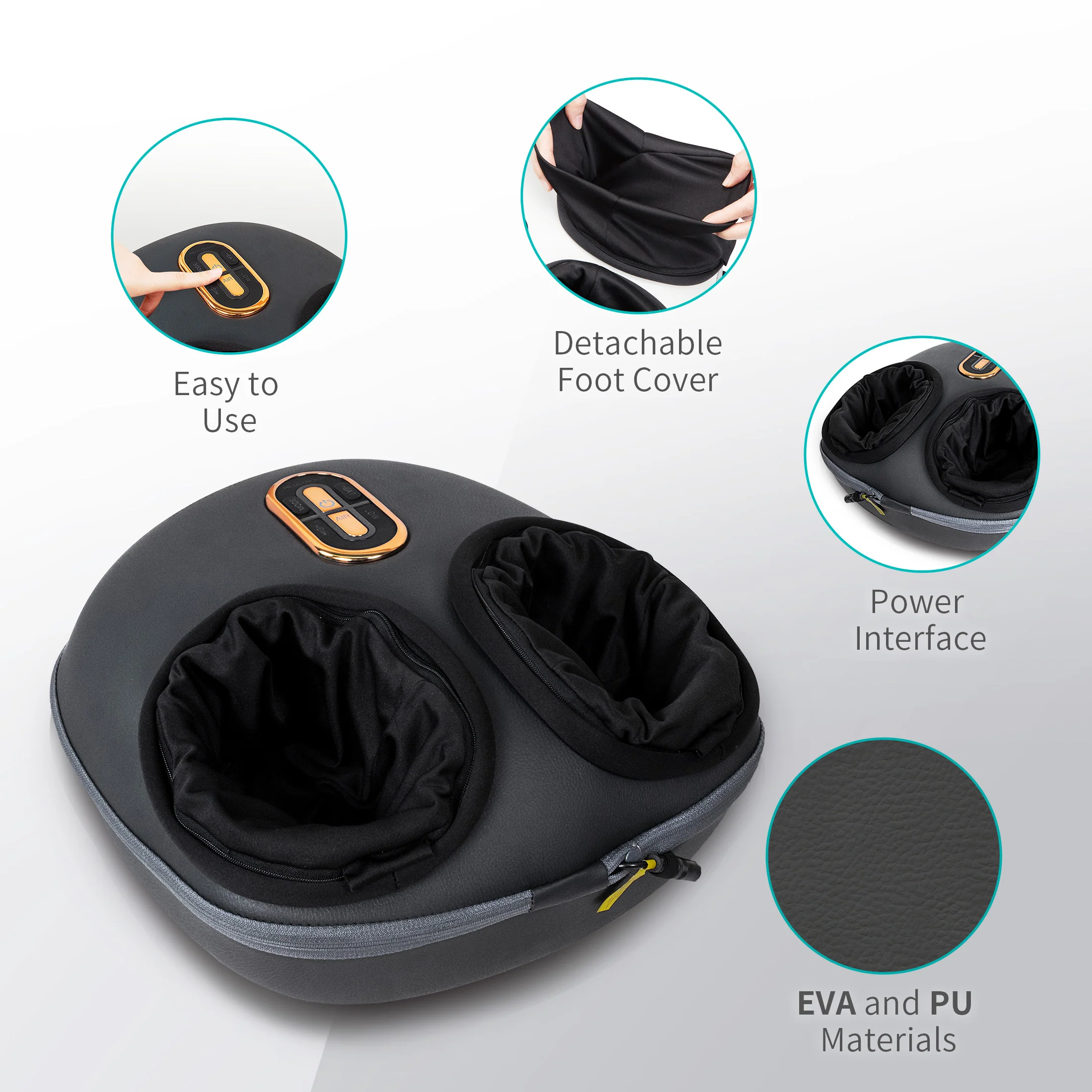 Medcursor Shiatsu Foot Massager Machine (Black) - Image 4