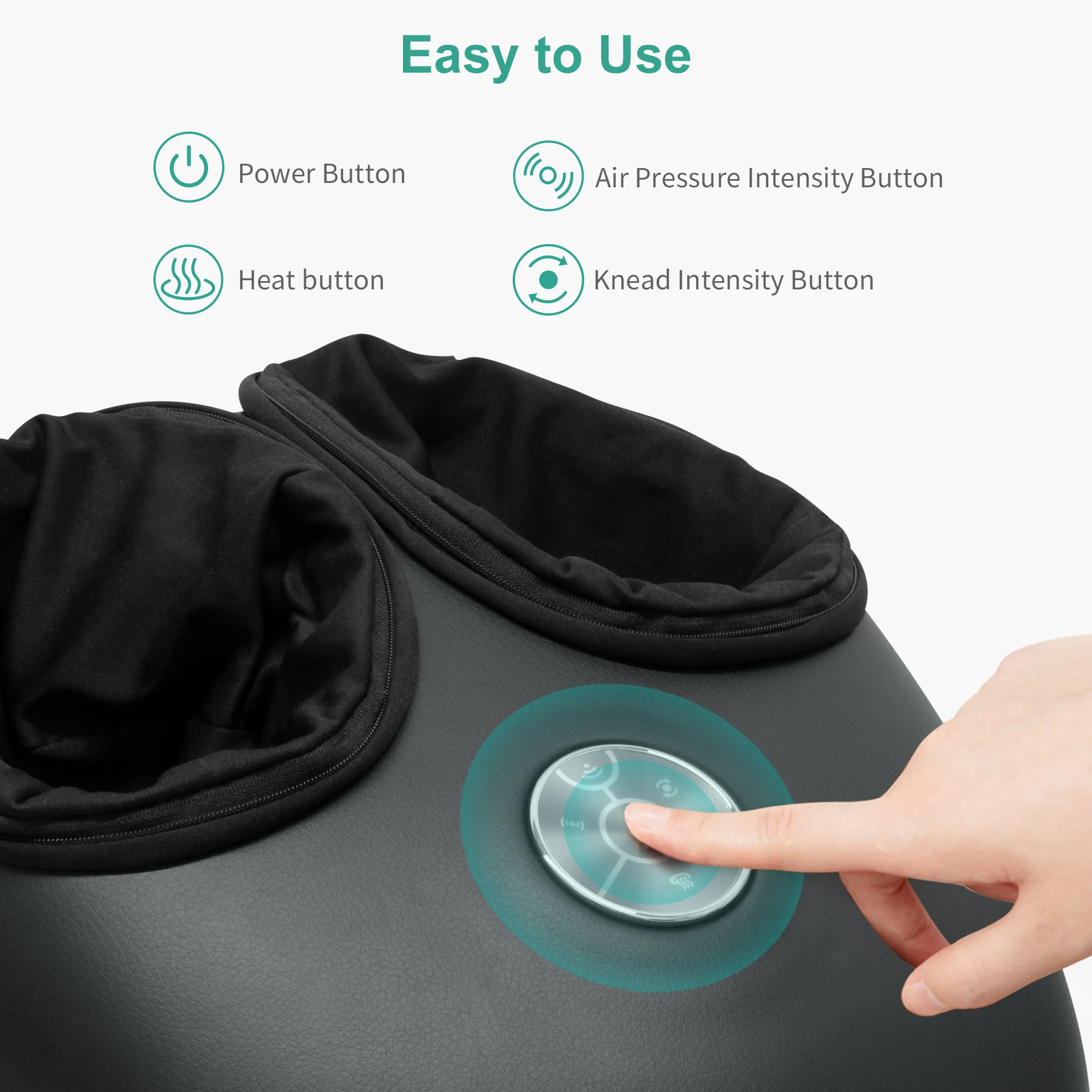 Medcursor SmartFoot Massager Machine with Heat, Deep Kneading Massager - Image 4